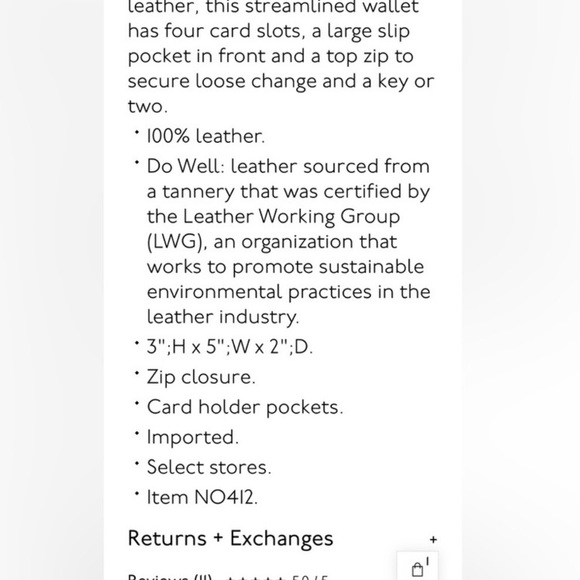 NWT Madewell The Essential Zip Wallet - Picture 5 of 5